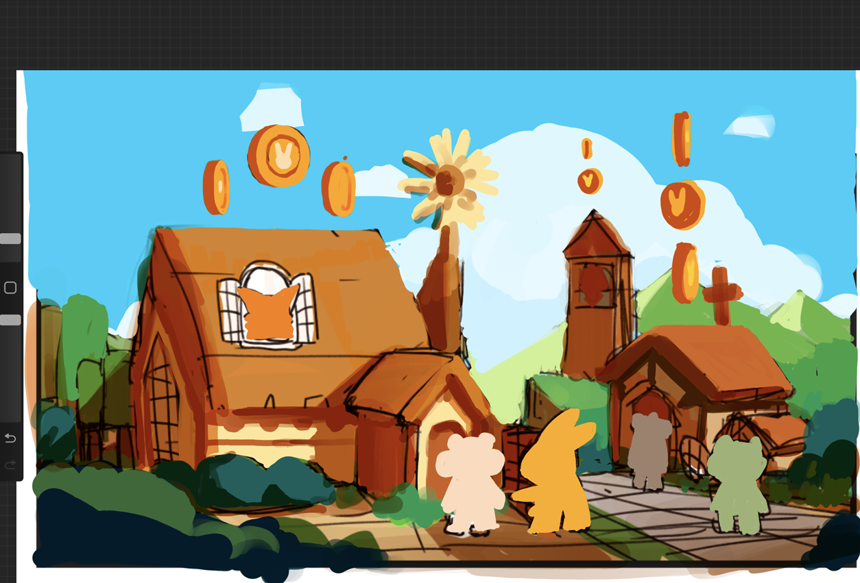 可愛さに向かって突進！ します。何度も描く動物キャラクター！ ラッキーネイバーズのイラスト制作機